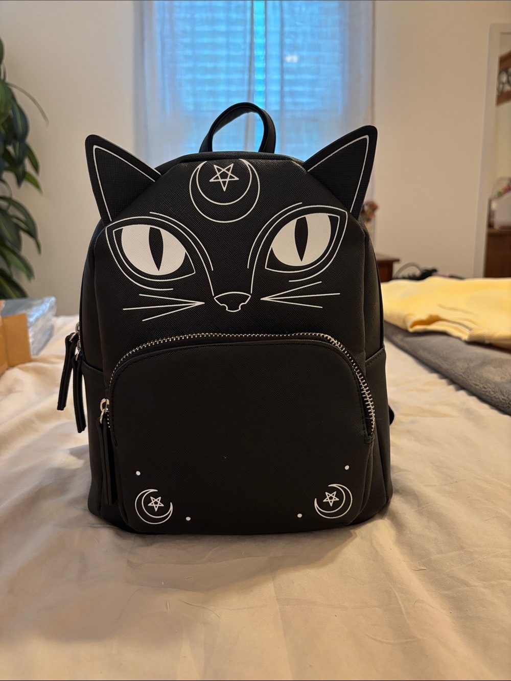 MAD Engine Black Cat Mini Backpack with White Accents
